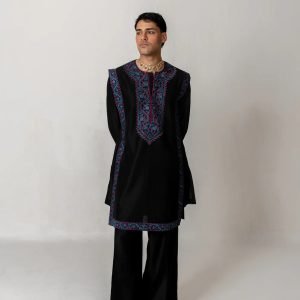 Raat Black Designer Kurta